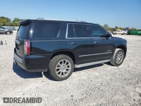 2015 GMC Yukon Denali with VIN 1GKS2CKJ9FR173812, listed as a Copart auction lot 72577144 with 207,940 mi miles and Salvage Title. Bid and sale history available at carsss.com. Image 3.