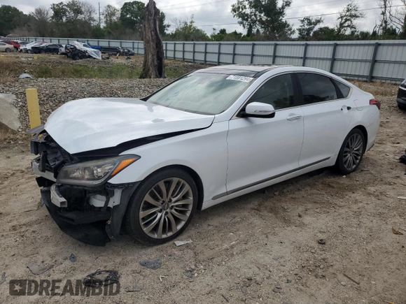 2015 Hyundai Genesis 5.0L with VIN KMHGN4JF5FU053297, listed as a Copart auction lot 71591294 with 127,047 mi miles and Salvage Title. Bid and sale history available at carsss.com. Image 1.