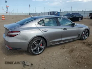 2024 Genesis G70 2.5T with VIN KMTG34SC4RU140774, listed as a Copart auction lot 65416434 with 3,189 mi miles and Salvage Title. Bid and sale history available at carsss.com. Image 3.