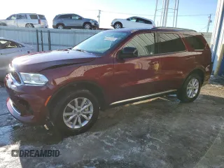2024 Dodge Durango SXT with VIN 1C4RDJAG7RC238114, listed as a Copart auction lot 89012035 with 11,345 mi miles and Salvage title. Bid and sale history available at DreamBid. Image 1.