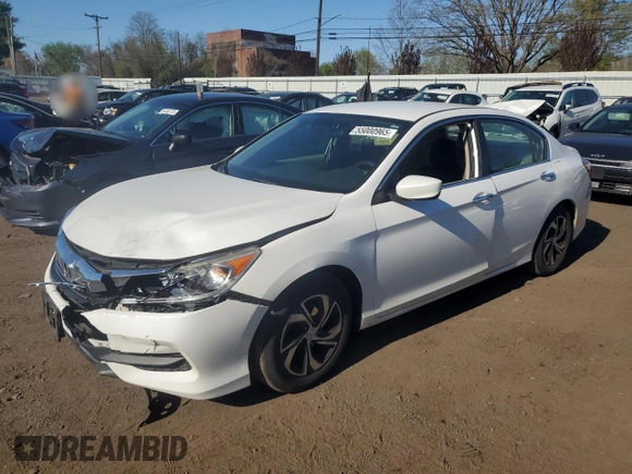 2017 Honda Accord Sedan LX with VIN 1HGCR2F37HA229539, listed as a Copart auction lot 55000965 with 131,728 mi miles and Salvage Title. Bid and sale history available at carsss.com. Image 1.