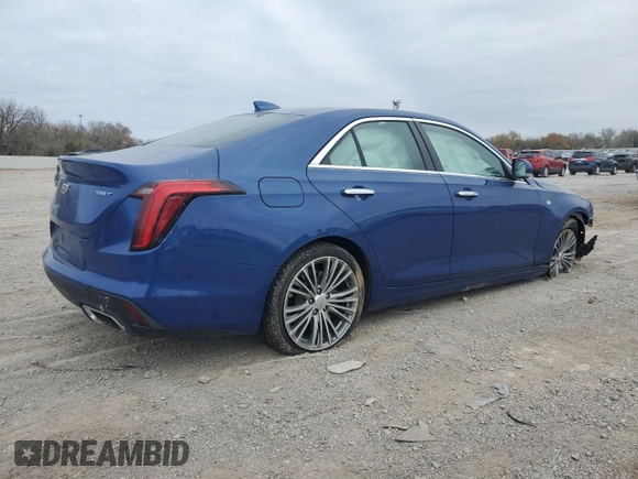 2020 Cadillac CT4 Premium Luxury with VIN 1G6DB5RL2L0127166, listed as a Copart auction lot 82152034 with 43,698 mi miles and Salvage Title. Bid and sale history available at carsss.com. Image 3.