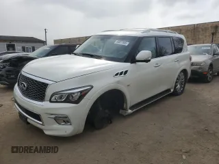 2016 Infiniti QX80 with VIN JN8AZ2NF1G9610051, listed as a Copart auction lot 46027955 with 160,927 mi miles and Salvage Title. Bid and sale history available at carsss.com. Image 1.