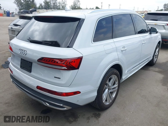 2023 Audi Q7 Premium Plus with VIN WA1LXBF73PD005733, listed as a IAAI auction lot 42229125 with 42,381 mi miles and . Bid and sale history available at DreamBid. Image 4.