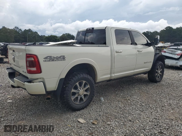 2020 Ram 2500 Longhorn with VIN 3C6UR5GL8LG147355, listed as a Copart auction lot 59675815 with 53,147 mi miles and Salvage title. Bid and sale history available at DreamBid. Image 3.