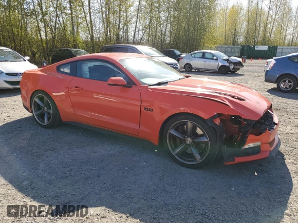 2016 Ford Mustang GT with VIN 1FA6P8CFXG5279822, listed as a Copart auction lot 52892785 with 42,872 mi miles and Salvage title. Bid and sale history available at DreamBid. Image 4.