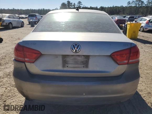 2014 Volkswagen Passat Wolfsburg Edition with VIN 1VWAS7A30EC074232, listed as a Copart auction lot 86975554 with 197,060 mi miles and Salvage title. Bid and sale history available at DreamBid. Image 6.