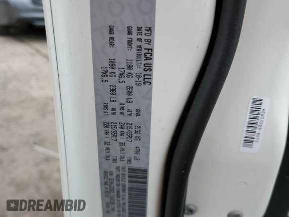 2020 Jeep Compass Trailhawk with VIN 3C4NJDDB2LT142136, listed as a Copart auction lot 53182055 with Not provided miles and Salvage title. Bid and sale history available at DreamBid. Image 14.