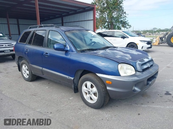 2006 Hyundai Santa Fe GLS with VIN KM8SC13D76U090698, listed as a IAAI auction lot 42005394 with 1 mi miles. Bid and sale history available at carsss.com. Image 1.