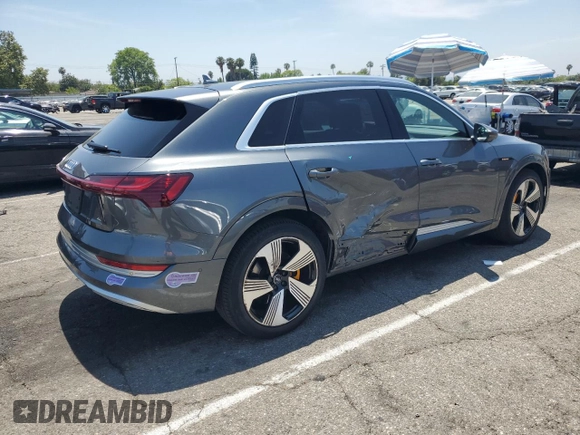 2019 Audi e-tron Prestige with VIN WA1VAAGE9KB008321, listed as a Copart auction lot 60162655 with 36,301 mi miles and Salvage title. Bid and sale history available at DreamBid. Image 3.