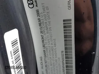 2015 Audi A5 Premium Plus z VIN WAUMFAFH9FN003278, wystawiony jako Copart lot #47593155 z przebiegiem 67 011 mil mil oraz Szkoda całkowita • Salvage title. Historia ofert i sprzedaży dostępna na DreamBid. Obrazek 12.