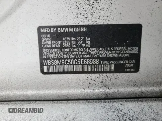 2016 BMW M3 z VIN WBS8M9C58G5E68988, wystawiony jako Copart lot #58784185 z przebiegiem 86 577 mil mil oraz Tytuł czysty. Historia ofert i sprzedaży dostępna na DreamBid. Obrazek 12.