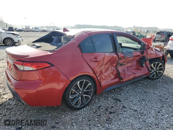 2020 Toyota Corolla SE with VIN 5YFS4RCE8LP047201, listed as a Copart auction lot 48869035 with 147,550 mi miles and Salvage Title. Bid and sale history available at carsss.com. Image 3.