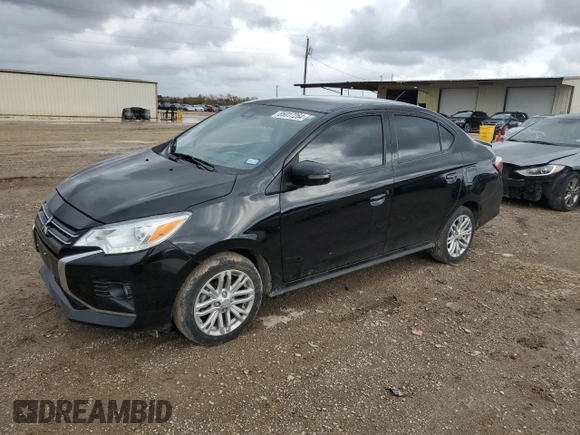 2023 Mitsubishi Mirage SE z VIN ML32FVFJ3PHF06556, wystawiony jako Copart lot #85017264 z przebiegiem 34 585 mil mil oraz Szkoda całkowita • Salvage title. Historia ofert i sprzedaży dostępna na DreamBid. Obrazek 1.