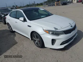 2016 Kia Optima SX Turbo with VIN 5XXGW4L25GG010677, listed as a IAAI auction lot 42081043 with 167,201 mi miles and . Bid and sale history available at DreamBid. Image 1.