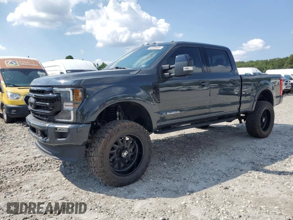 2021 Ford F-250 XL with VIN 1FT8W2BT8MEC50423, listed as a Copart auction lot 66489585 with 43,273 mi miles and Salvage title. Bid and sale history available at DreamBid. Image 1.
