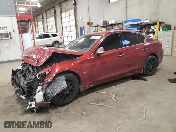 2016 Infiniti Q50 3.0t Premium with VIN JN1EV7ARXGM344387, listed as a Copart auction lot 43979475 with 103,539 mi miles and Salvage Title. Bid and sale history available at carsss.com. Image 1.