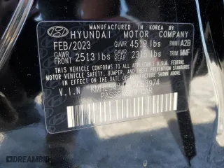 2023 Hyundai Sonata Hybrid Limited with VIN KMHL54JJ8PA063974, listed as a Copart auction lot 48866845 with 42,419 mi miles and Salvage Title. Bid and sale history available at carsss.com. Image 14.