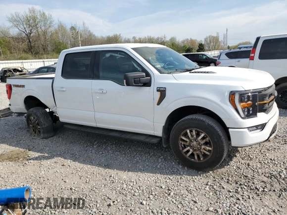 2023 Ford F-150 XL with VIN 1FTFW1E50PFB16079, listed as a Copart auction lot 51054105 with 23,224 mi miles and Salvage Title. Bid and sale history available at carsss.com. Image 4.