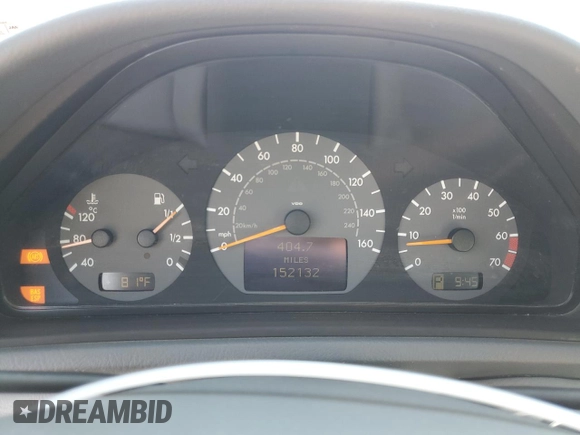 2002 Mercedes-Benz CLK with VIN WDBLK70G82T110291, listed as a Copart auction lot 75562454 with 152,132 mi miles and Salvage Title. Bid and sale history available at carsss.com. Image 9.