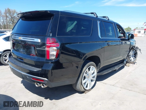 2024 Chevrolet Suburban High Country with VIN 1GNSKGKL7RR150268, listed as a IAAI auction lot 41798479 with 13,339 mi miles and . Bid and sale history available at DreamBid. Image 4.
