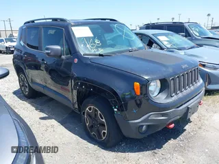 2017 Jeep Renegade Deserthawk z VIN ZACCJBCB4HPF18220, wystawiony jako IAAI lot #41719737 z przebiegiem 87 332 mil mil oraz . Historia ofert i sprzedaży dostępna na DreamBid. Obrazek 1.