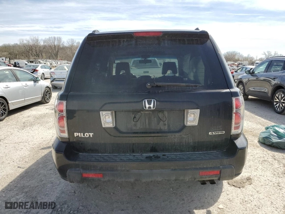 2007 Honda Pilot EX-L with VIN 5FNYF18517B001743, listed as a Copart auction lot 49447955 with 226,857 mi miles and Salvage Title. Bid and sale history available at carsss.com. Image 6.
