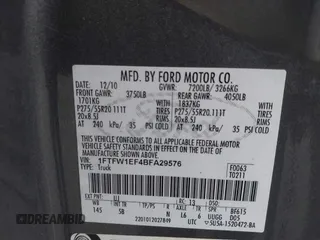 2011 Ford F-150 XL with VIN 1FTFW1EF4BFA29576, listed as a IAAI auction lot 42087576 with 176,665 mi miles. Bid and sale history available at carsss.com. Image 9.