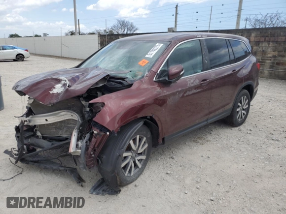 2021 Honda Pilot EX-L with VIN 5FNYF6H55MB061209, listed as a Copart auction lot 51140375 with Not Provided miles and Salvage Title. Bid and sale history available at DreamBid. Image 1.