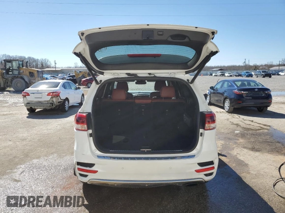 2016 Kia Sorento SXL with VIN 5XYPK4A17GG029250, listed as a Copart auction lot 46523405 with 104,453 mi miles and Salvage Title. Bid and sale history available at carsss.com. Image 6.