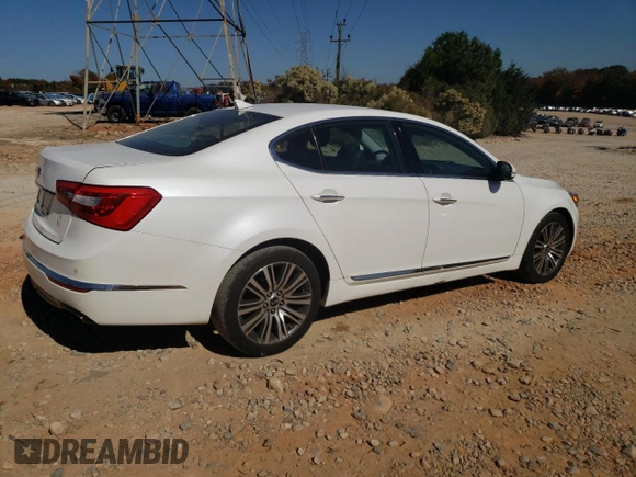 2014 Kia Cadenza Premium with VIN KNALN4D76E5131941, listed as a Copart auction lot 77544574 with 128,514 mi miles and Salvage Title. Bid and sale history available at carsss.com. Image 3.