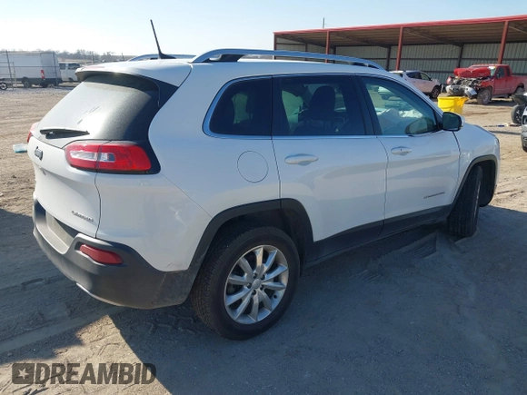 2017 Jeep Cherokee Limited with VIN 1C4PJMDB7HW647325, listed as a IAAI auction lot 41472364 with 37,129 mi miles and . Bid and sale history available at DreamBid. Image 4.