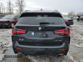 2022 BMW X3 xDrive30i with VIN 5UX53DP09N9K43964, listed as a Copart auction lot 48663145 with 32,306 mi miles and Salvage Title. Bid and sale history available at DreamBid. Image 6.