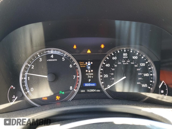 2014 Lexus GS 350 with VIN JTHBE1BL6E5041846, listed as a Copart auction lot 58832955 with 162,804 mi miles and Salvage title. Bid and sale history available at DreamBid. Image 9.