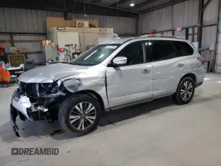 2019 Nissan Pathfinder SL z VIN 5N1DR2MM3KC596184, wystawiony jako Copart lot #48293285 z przebiegiem 117 207 mil mil oraz Szkoda całkowita • Salvage title. Historia ofert i sprzedaży dostępna na DreamBid. Obrazek 1.