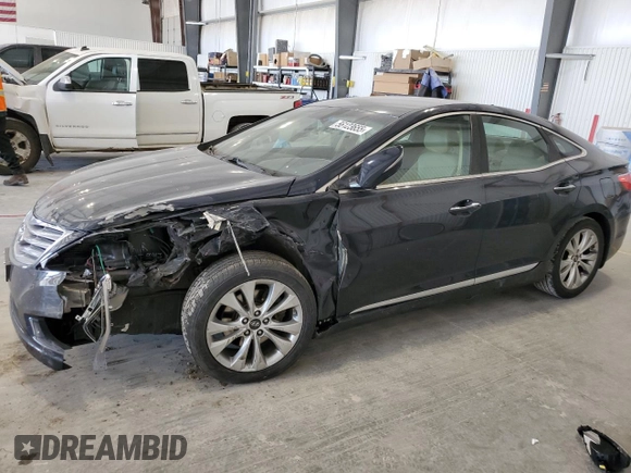 2013 Hyundai Azera z VIN KMHFG4JG1DA217528, wystawiony jako Copart lot #56123655 z przebiegiem 148 606 mil mil oraz Szkoda całkowita • Salvage title. Historia ofert i sprzedaży dostępna na DreamBid. Obrazek 1.