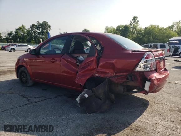 2010 Chevrolet Aveo 1LT with VIN KL1TD5DEXAB118316, listed as a Copart auction lot 58219795 with 63,305 mi miles and Salvage title. Bid and sale history available at DreamBid. Image 2.