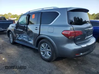 2017 Infiniti QX80 with VIN JN8AZ2NF9H9641632, listed as a Copart auction lot 66588634 with 103,172 mi miles and Salvage Title. Bid and sale history available at carsss.com. Image 2.