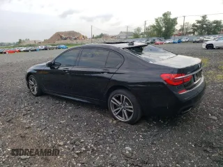 2019 BMW 7 Series 740i xDrive with VIN WBA7E4C51KGV71020, listed as a Copart auction lot 60761103 with 0 mi miles. Bid and sale history available at carsss.com. Image 2.