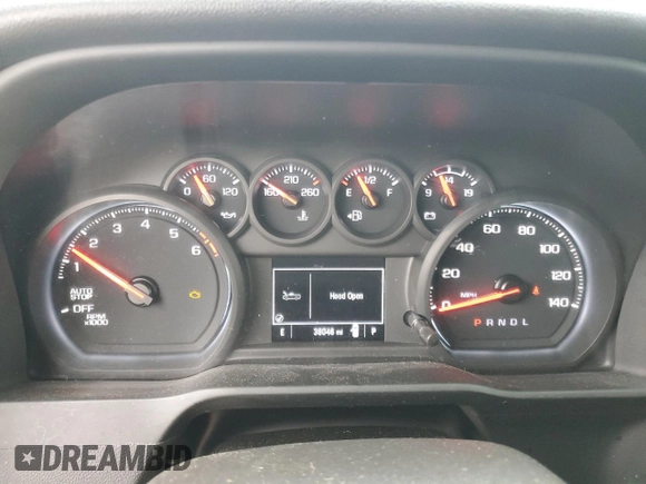2023 Chevrolet Silverado 1500 Work Truck with VIN 3GCNAAEK8PG339758, listed as a Copart auction lot 54698095 with 38,046 mi miles and Clean Title. Bid and sale history available at DreamBid. Image 9.
