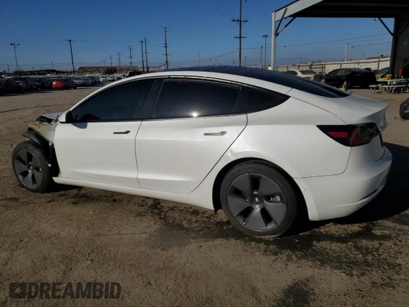 2022 Tesla Model 3 Long Range with VIN 5YJ3E1EB1NF174764, listed as a Copart auction lot 46035765 with 54,434 mi miles and Salvage Title. Bid and sale history available at carsss.com. Image 2.