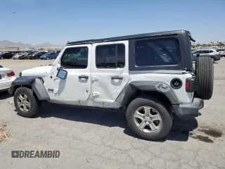 2022 Jeep Wrangler Unlimited Sport S with VIN 1C4HJXDG0NW142272, listed as a Copart auction lot 58198205 with 63,310 mi miles and Salvage title. Bid and sale history available at DreamBid. Image 2.