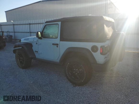 2023 Jeep Wrangler Sport with VIN 1C4HJXAG6PW560827, listed as a Copart auction lot 76583174 with Not provided miles and Salvage title. Bid and sale history available at DreamBid. Image 2.