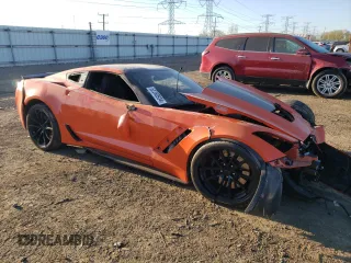 2019 Chevrolet Corvette Grand Sport 2LT with VIN 1G1YX2D78K5116515, listed as a Copart auction lot 52280934 with 43,390 mi miles and Salvage Title. Bid and sale history available at carsss.com. Image 4.