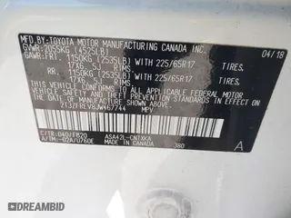 2018 Toyota RAV4 LE with VIN 2T3ZFREV8JW467744, listed as a IAAI auction lot 41818614 with 95,609 mi miles. Bid and sale history available at carsss.com. Image 9.