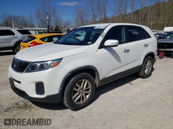 2014 Kia Sorento LX with VIN 5XYKTCA63EG481383, listed as a Copart auction lot 48865185 with 105,118 mi miles and Salvage Title. Bid and sale history available at carsss.com. Image 1.