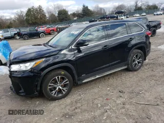 2019 Toyota Highlander Hybrid LE with VIN 5TDBGRFH7KS056121, listed as a Copart auction lot 45170375 with 113,027 mi miles and Salvage title. Bid and sale history available at DreamBid. Image 1.