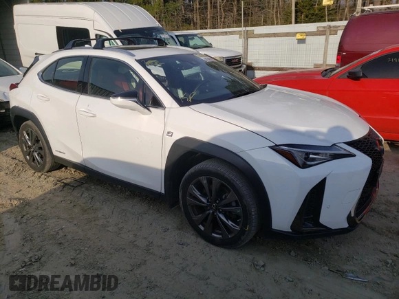 2021 Lexus UX with VIN JTHR9JBH3M2053774, listed as a Copart auction lot 44248563 with 35,833 mi miles. Bid and sale history available at carsss.com. Image 4.