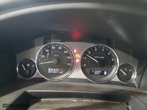 2008 Jeep Commander Limited with VIN 1J8HG58228C212936, listed as a Copart auction lot 89093205 with 207,857 mi miles and Salvage Title. Bid and sale history available at carsss.com. Image 9.
