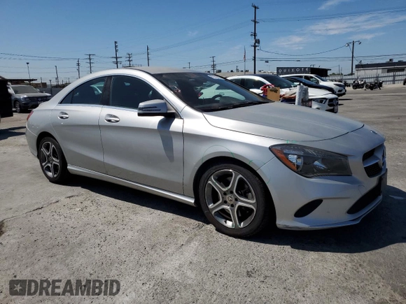 2018 Mercedes-Benz CLA 250 with VIN WDDSJ4EB7JN635038, listed as a Copart auction lot 61143393 with 59,872 mi miles and . Bid and sale history available at DreamBid. Image 4.